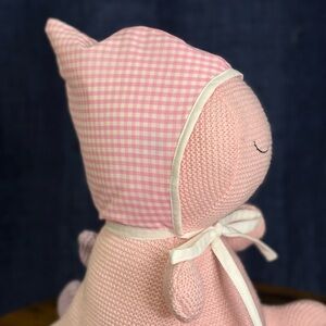 Pink Gingham Pixie Bonnet